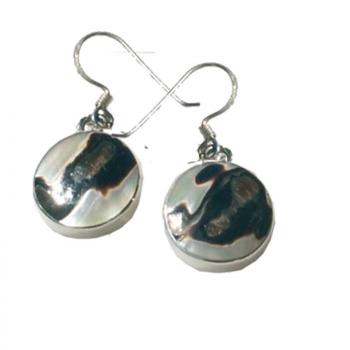 Muschelohrringe mit 925 Silber