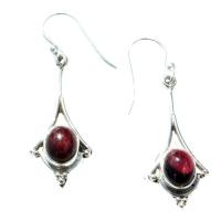 Ohrringe 925 Silber mit Granat