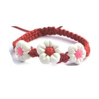 Blumenarmband | Armband bestickt mit Blumen aus Stoff