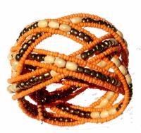 Armreif mit Kustnstoffperlen