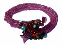 Armreif  mit Kunststoffperlen