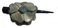 Haarklammer Blume silber