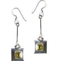 Ohrring 925 Silber mit faccettiertem Citrin