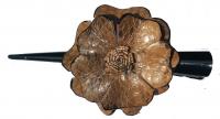 Haarklammer mit Lederblume